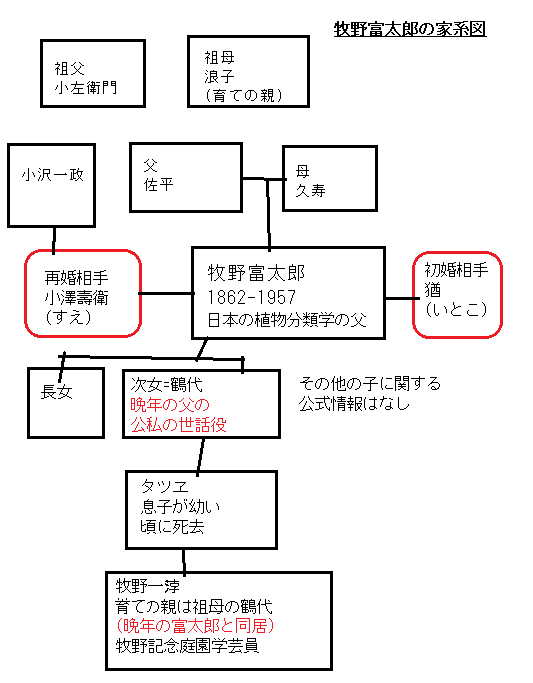 牧野富太郎の家系図